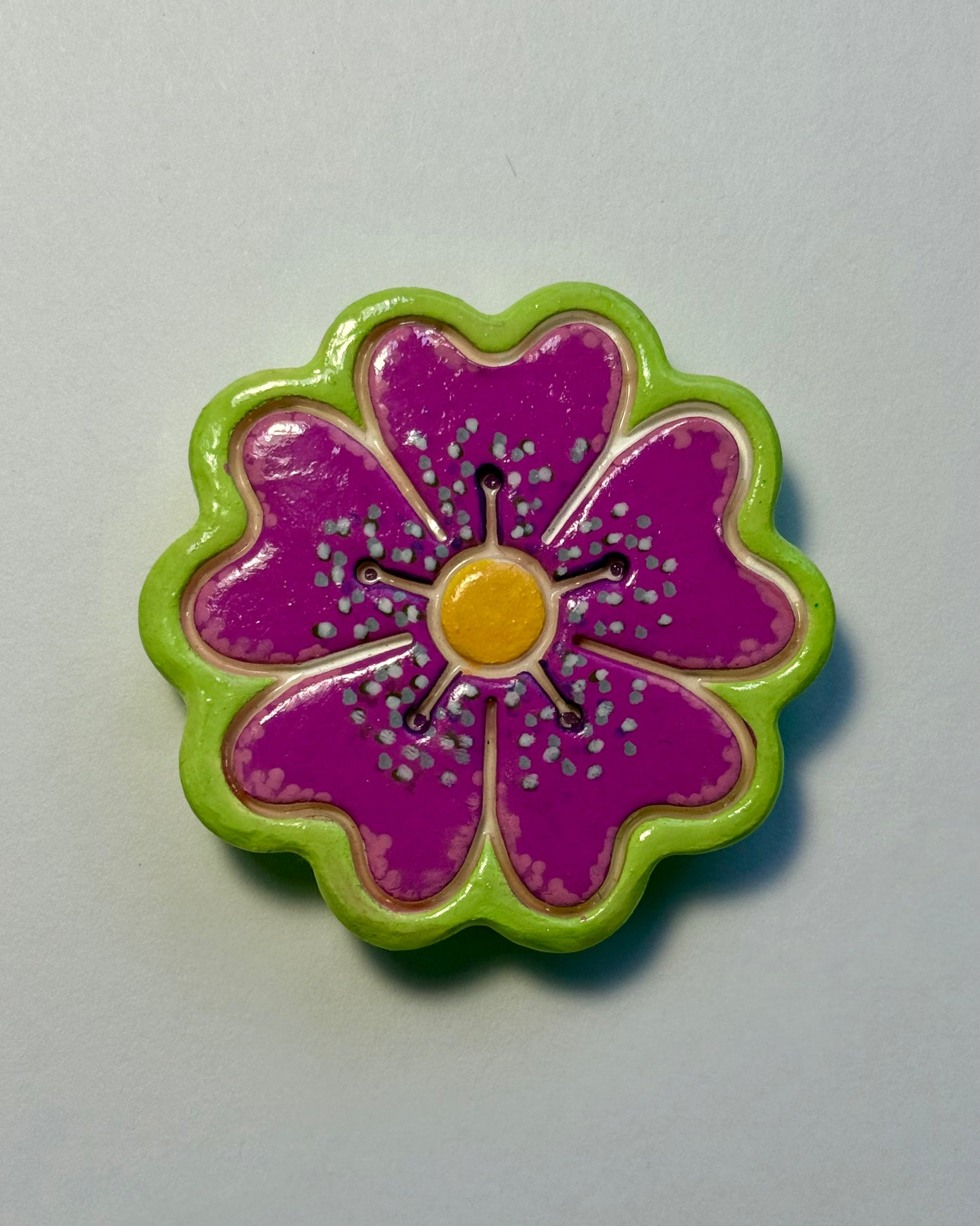 Clay Magnet Floral