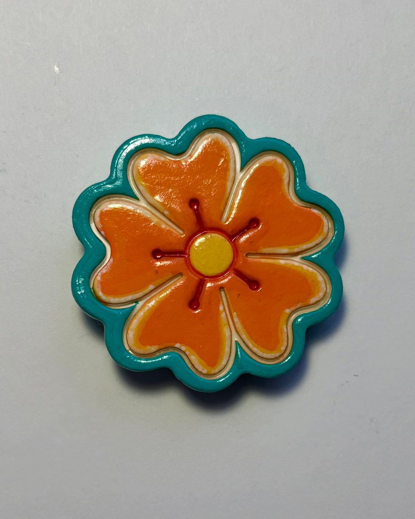 Clay Magnet Floral