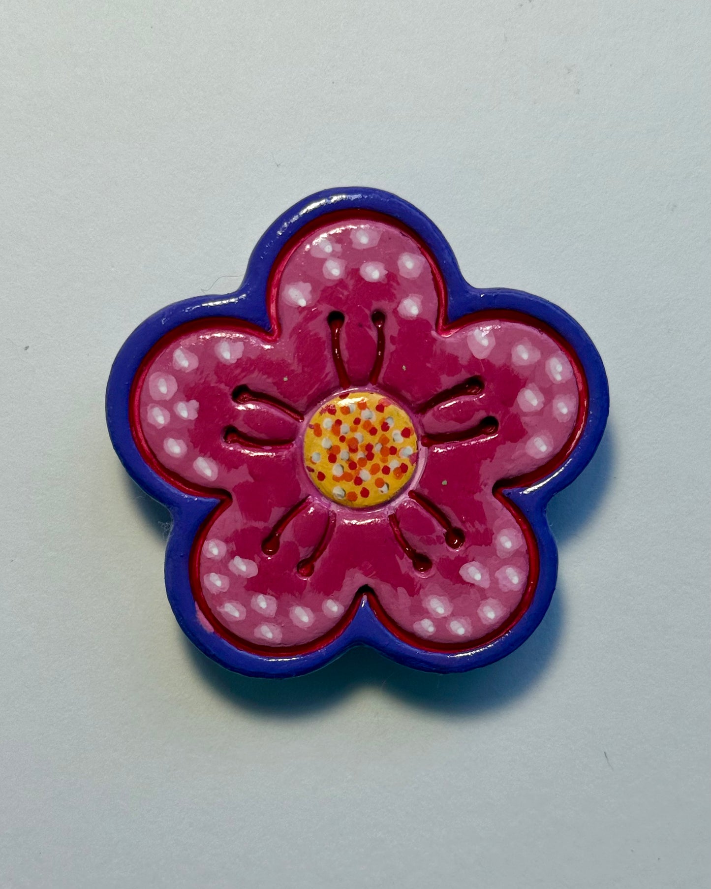 Clay Magnet Floral
